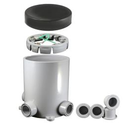 FLOOR BOX BASE 4-3/4" HUBS