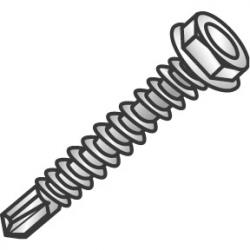 1/4-14 x 3/4 HWH TEK SCREWS ZP