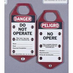 Lockout Tag,Ideal,Bilingual,LGND Do Not Operated (striped),PKG 5/Card