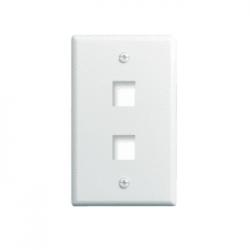 1G WALL PLATE 2-PORT WH (M10)