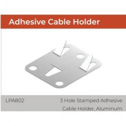 3 hole stamped adhesive cable holder aluminum