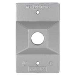1 HOLE RECT COVER SILVER