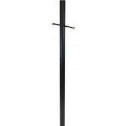 7 FTALUM BLK POST WITH PHOTOCELL