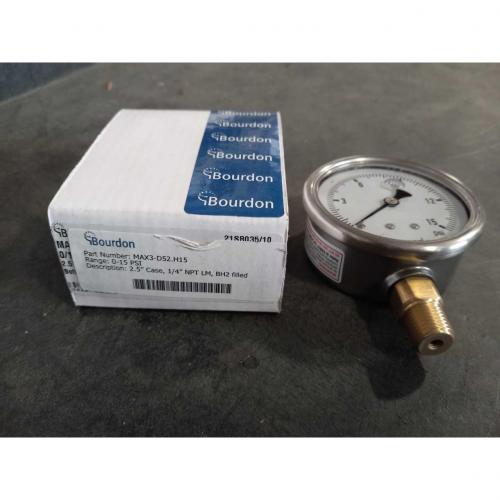 2.5" 0/15 PSI 1/4" NPT LM BH1,SS/BR