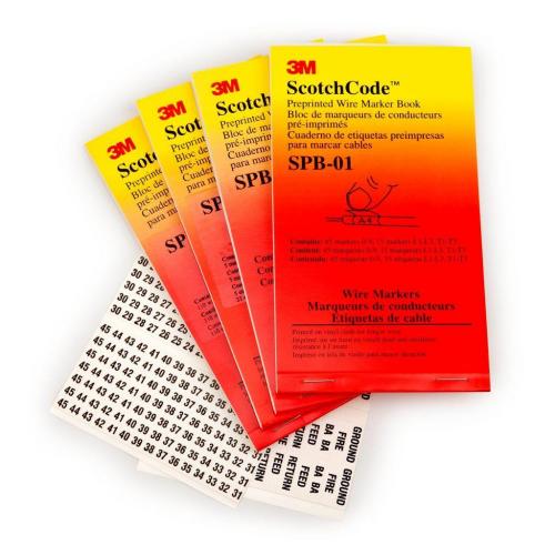 Wire Marker Book, 45 each, 0-9, 15 each, L1/T3