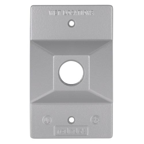 1 HOLE RECT COVER SILVER